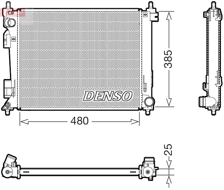 Radiatore, raffreddamento motore DENSO DRM43011