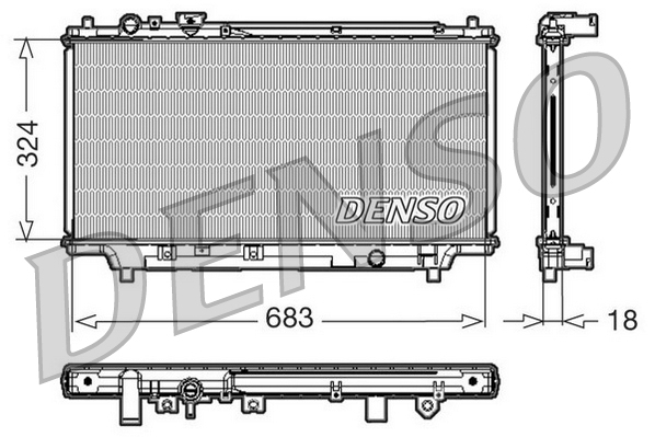 Radiatore, raffreddamento motore DENSO DRM44002