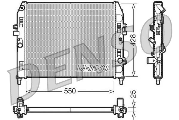 Radiatore, raffreddamento motore DENSO DRM44008