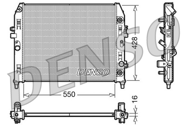 Radiatore, raffreddamento motore DENSO DRM44009