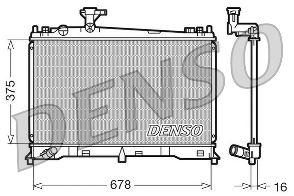 Radiatore, raffreddamento motore DENSO DRM44010