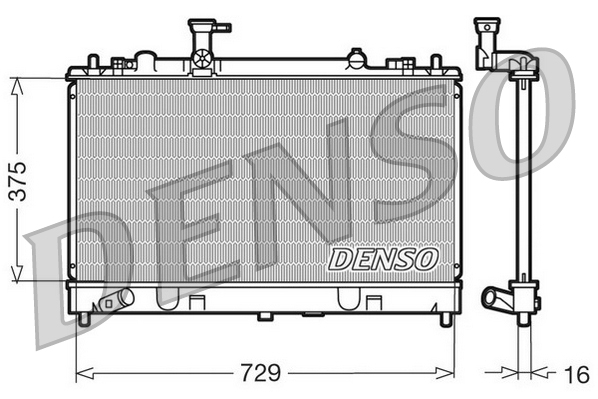 Radiatore, raffreddamento motore DENSO DRM44011