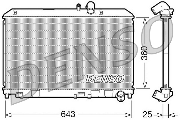 Radiatore, raffreddamento motore DENSO DRM44013
