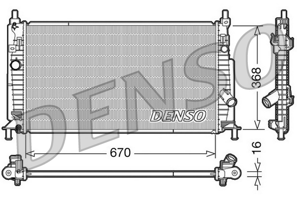 Radiatore, raffreddamento motore DENSO DRM44020