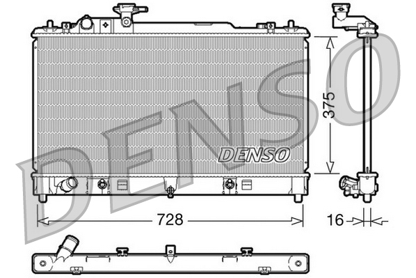 Radiatore, raffreddamento motore DENSO DRM44021