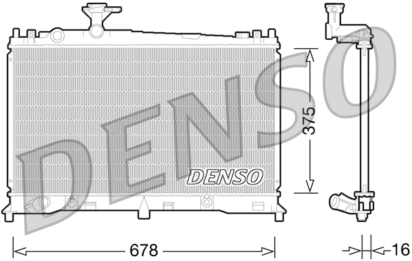 Radiatore, raffreddamento motore DENSO DRM44027