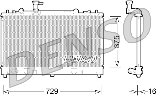 Radiatore, raffreddamento motore DENSO DRM44028