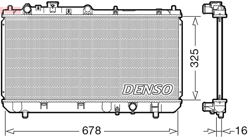Radiatore, raffreddamento motore DENSO DRM44032