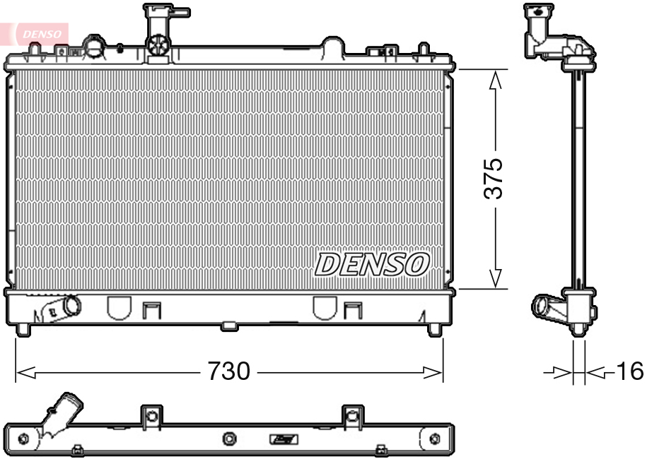Radiatore, raffreddamento motore DENSO DRM44037