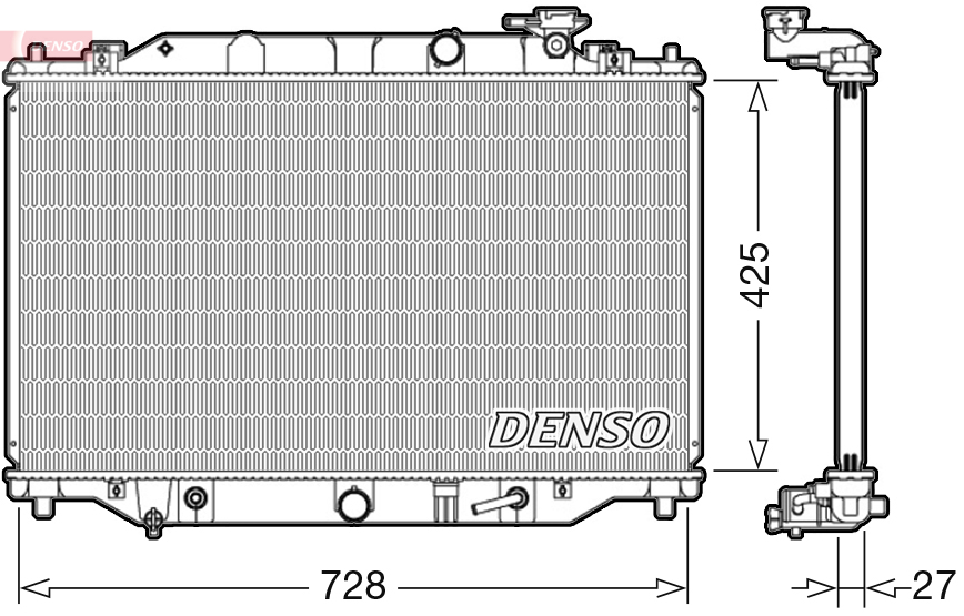 Radiatore, raffreddamento motore DENSO DRM44041