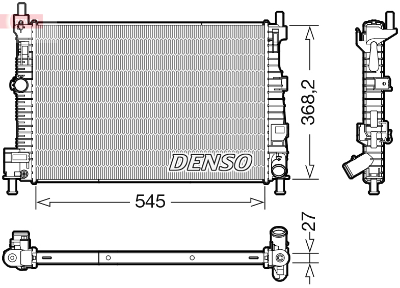 Radiatore, raffreddamento motore DENSO DRM44045