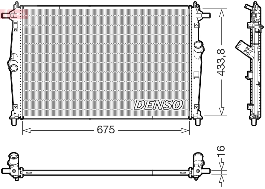 Radiatore, raffreddamento motore DENSO DRM44054