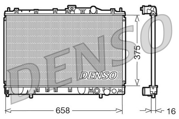 Radiatore, raffreddamento motore DENSO DRM45002