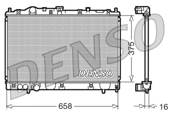 Radiatore, raffreddamento motore DENSO DRM45004