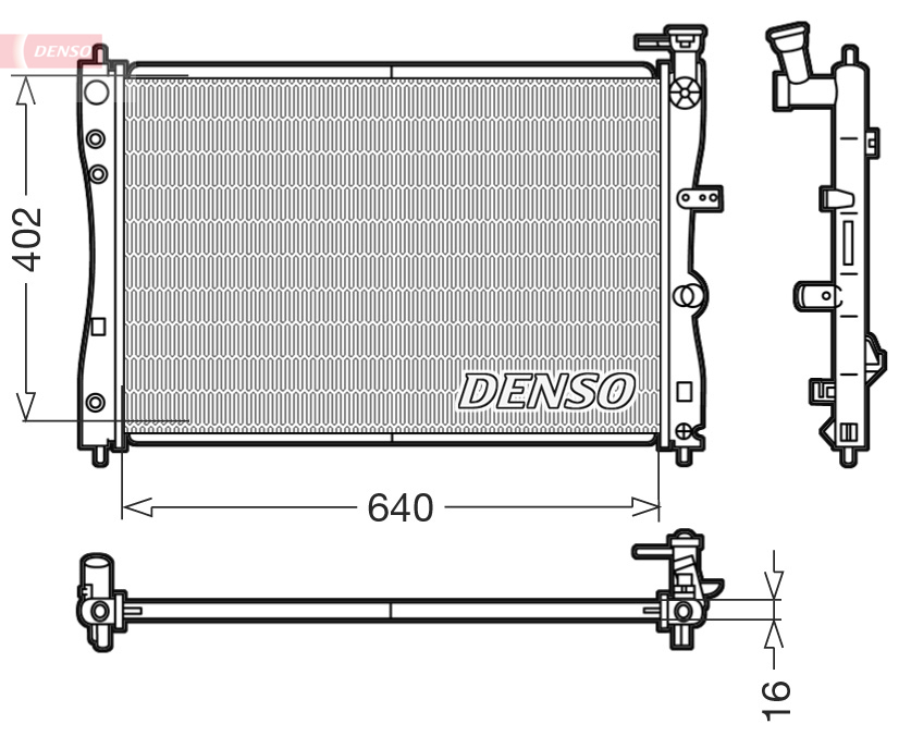 Radiatore, raffreddamento motore DENSO DRM45005