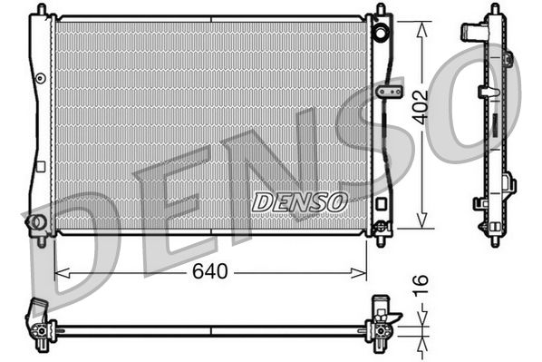 Radiatore, raffreddamento motore DENSO DRM45009