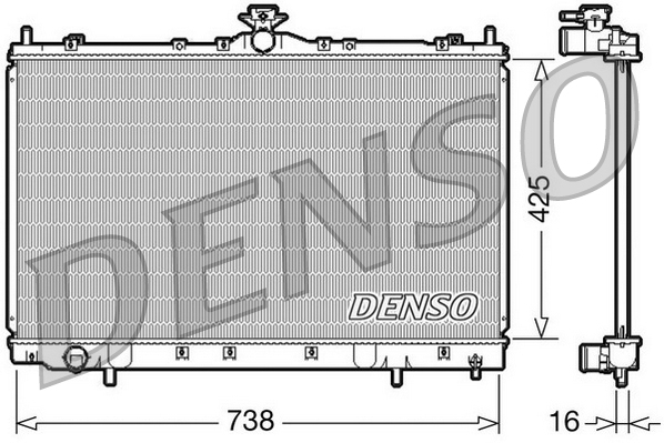 Radiatore, raffreddamento motore DENSO DRM45012