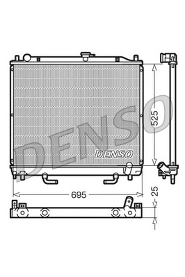 Radiatore, raffreddamento motore DENSO DRM45015