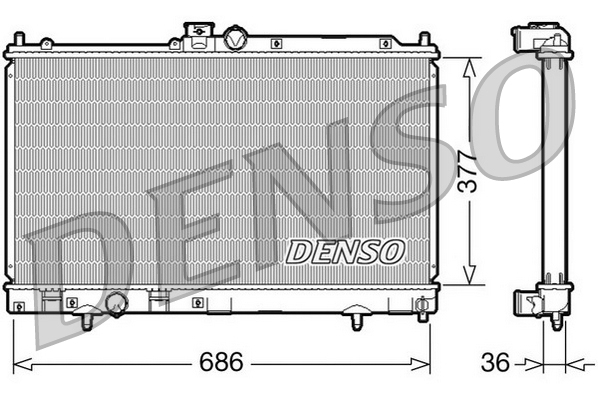 Radiatore, raffreddamento motore DENSO DRM45022
