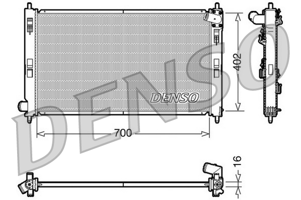 Radiatore, raffreddamento motore DENSO DRM45023