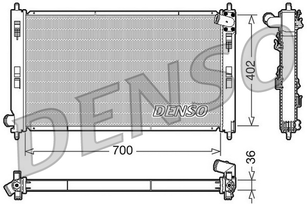 Radiatore, raffreddamento motore DENSO DRM45029