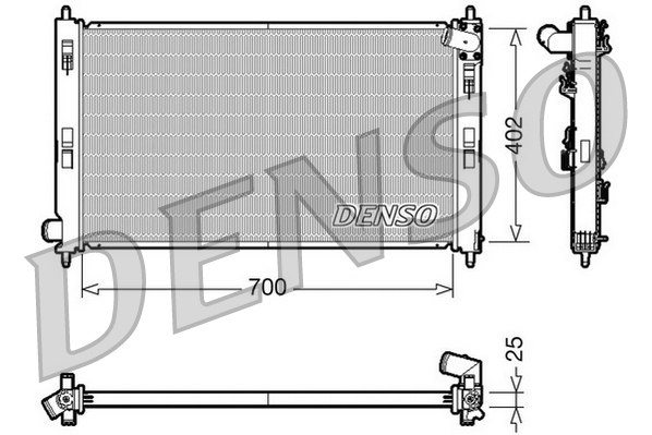 Radiatore, raffreddamento motore DENSO DRM45032