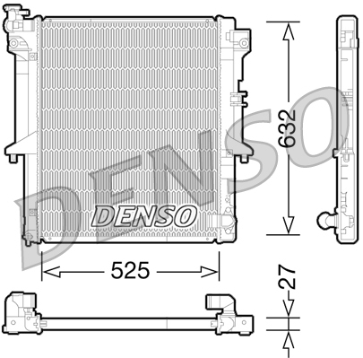 Radiatore, raffreddamento motore DENSO DRM45034