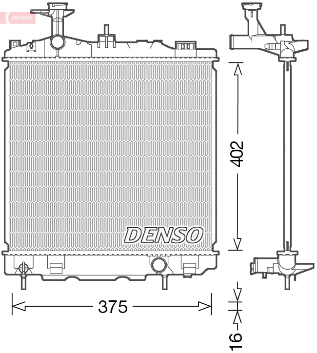 Radiatore, raffreddamento motore DENSO DRM45041