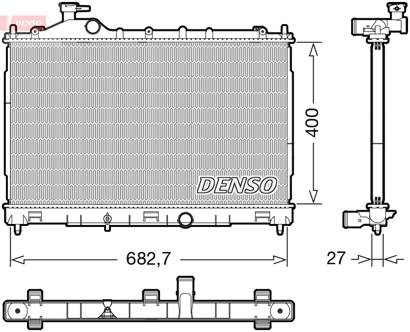 Radiatore, raffreddamento motore DENSO DRM45058