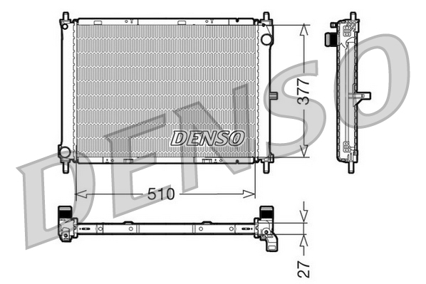 Radiatore, raffreddamento motore DENSO DRM46003