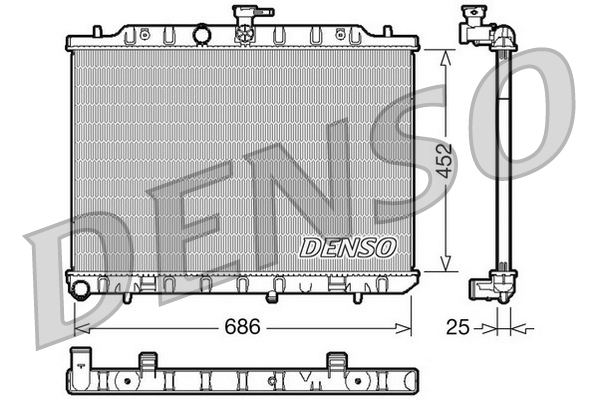 Radiatore, raffreddamento motore DENSO DRM46007