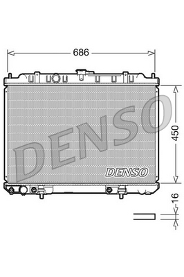 Radiatore, raffreddamento motore DENSO DRM46008