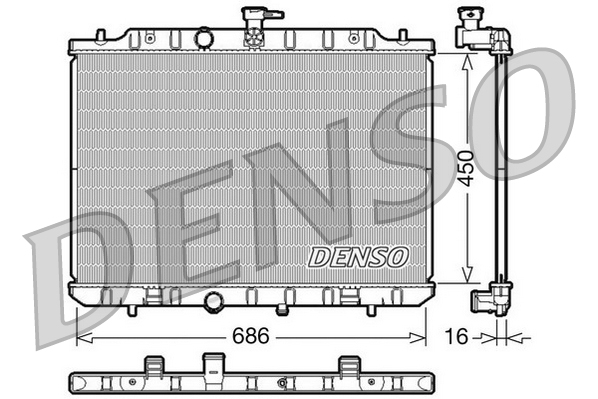 Radiatore, raffreddamento motore DENSO DRM46009