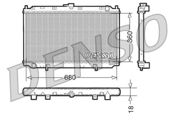 Radiatore, raffreddamento motore DENSO DRM46011
