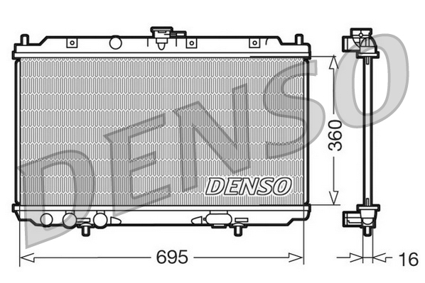 Radiatore, raffreddamento motore DENSO DRM46012