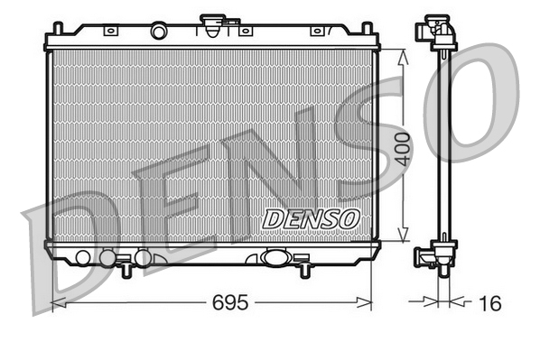 Radiatore, raffreddamento motore DENSO DRM46013