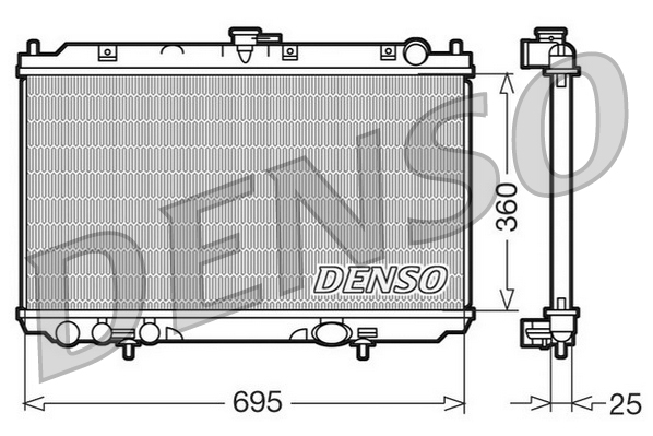Radiatore, raffreddamento motore DENSO DRM46014
