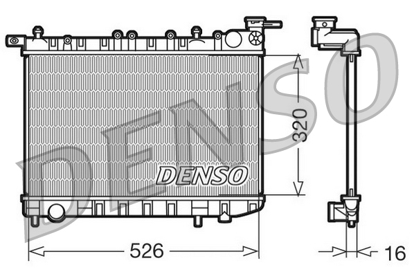 Radiatore, raffreddamento motore DENSO DRM46015