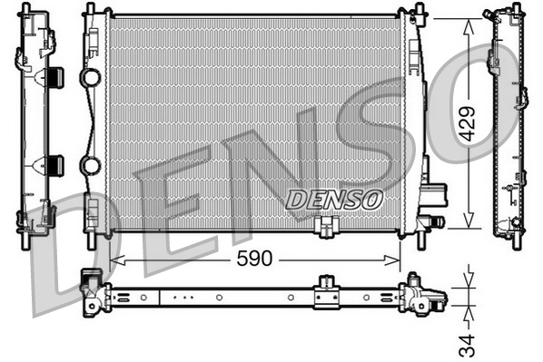 Radiatore, raffreddamento motore DENSO DRM46018