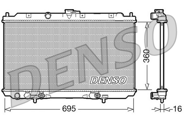 Radiatore, raffreddamento motore DENSO DRM46024