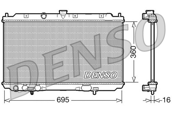 Radiatore, raffreddamento motore DENSO DRM46025