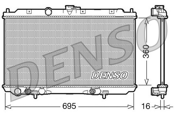 Radiatore, raffreddamento motore DENSO DRM46028