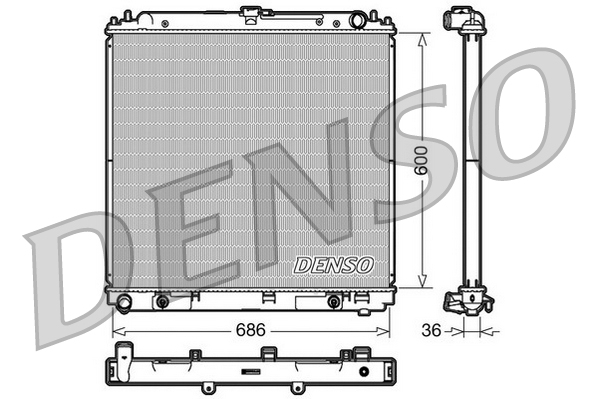 Radiatore, raffreddamento motore DENSO DRM46032