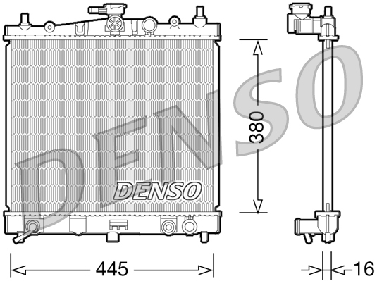 Radiatore, raffreddamento motore DENSO DRM46036