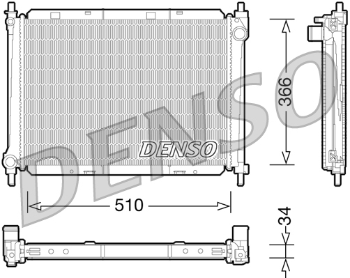 Radiatore, raffreddamento motore DENSO DRM46037