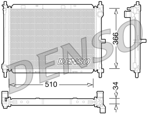 Radiatore, raffreddamento motore DENSO DRM46038