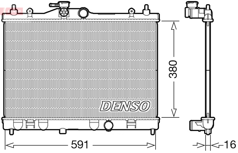 Radiatore, raffreddamento motore DENSO DRM46040