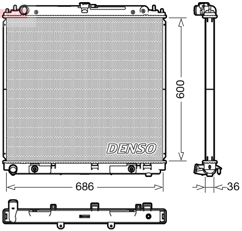 Radiatore, raffreddamento motore DENSO DRM46042