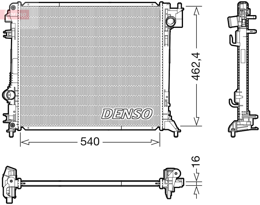 Radiatore, raffreddamento motore DENSO DRM46063