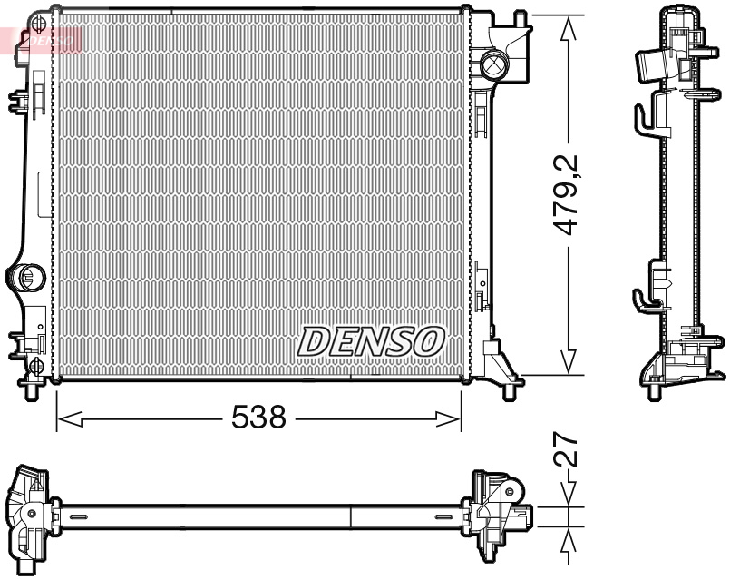Radiatore, raffreddamento motore DENSO DRM46064